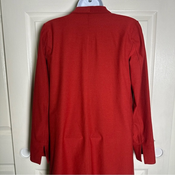 Eileen Fisher XXS Stretch Pockets Long Open Blazer Semi Structured Oversized - Picture 10 of 14